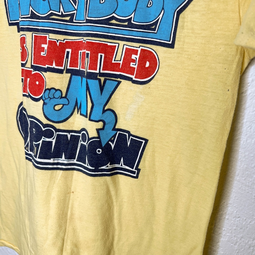 Vintage Everybody is Entitled to My Opinion Tee Shirt Single Stitch - Picture 7 of 12